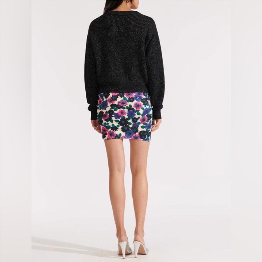 Veronica Beard Ravello Floral Jacquard Ruched Silk Mini Skirt. Size: 0 - Picture 7 of 15